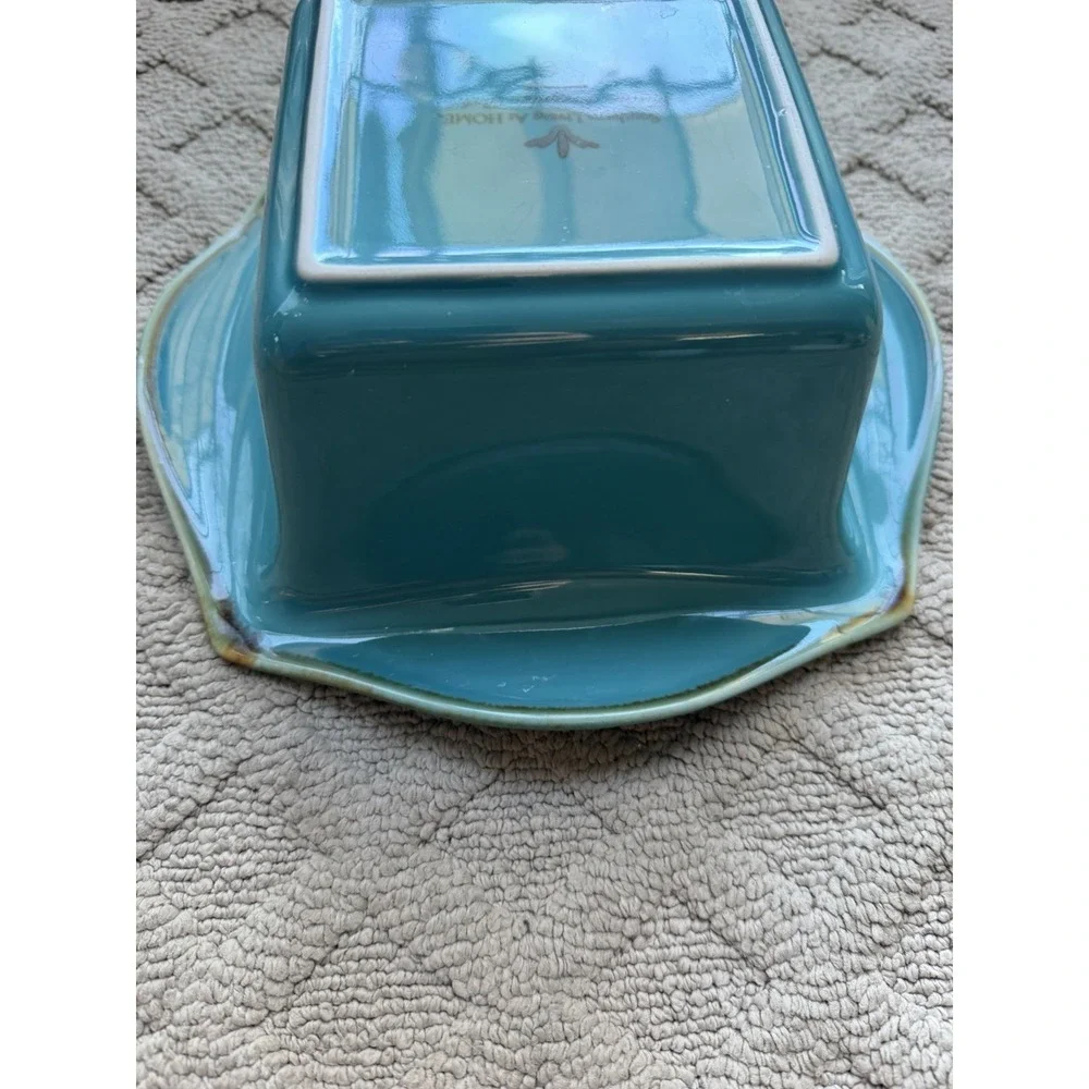 Southern Living at Home Tuscan Everyday Square Baking Dish Teal Turquoise 9 Inch
